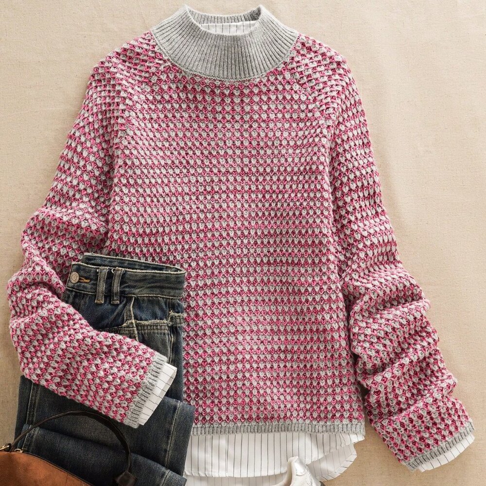 Grey Casual Women's Long Sleeve Cozy Pullover